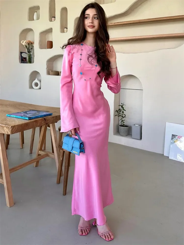 Ootddress Stain Slim Maxi Dresses For Women Elegant Solid Party Evening Dress Women's High Waist Luxury Femme Autumn Fashion Dress 26 Ootddress Stain Slim Maxi Dresses For Women Elegant Solid Party Evening Dress Women's High Waist Luxury Femme Autumn Fashion Dress