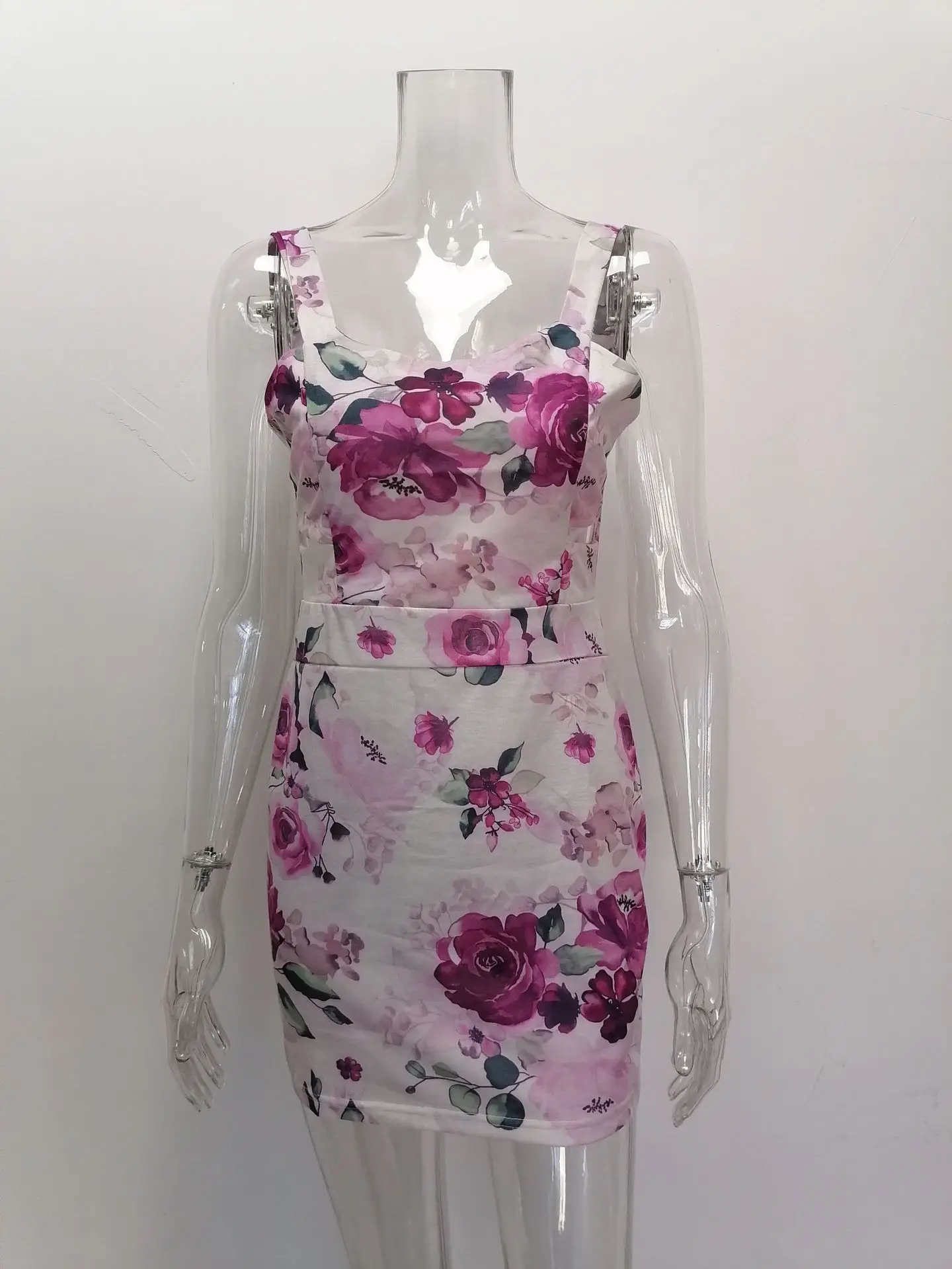 Spring Summer Printed Mini Dresses For Women Sleeveless Hollow Out Package Hip Slim Short Dress Fashion Night Club Party Vestido 12 Spring Summer Printed Mini Dresses For Women Sleeveless Hollow Out Package Hip Slim Short Dress Fashion Night Club Party Vestido