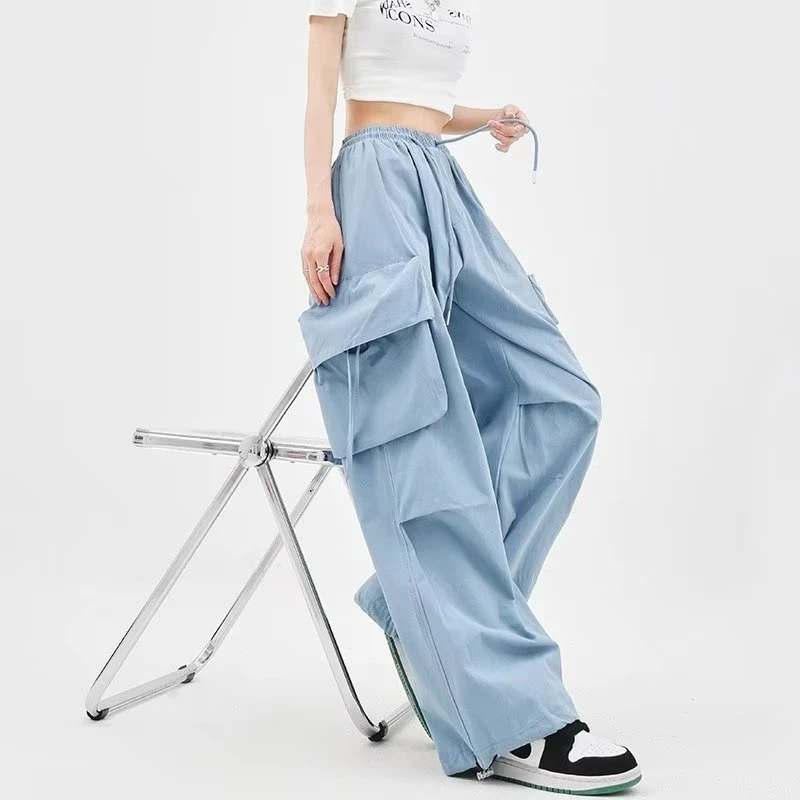 Women Y2K Cargo Pants High Waist Streetwear Hip Hop Trousers Female Big Pockets Casual Student Drawstring Baggy Sweatpants 17 Women Y2K Cargo Pants High Waist Streetwear Hip Hop Trousers Female Big Pockets Casual Student Drawstring Baggy Sweatpants