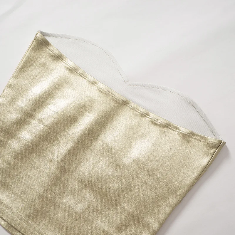 Ootddress Gold PU Crop Tops For Women 2025 Bodycon Backless Sexy Off Shoulder Tank Top Hot Girls Street Slim Party Tube Top Ladies 11 Ootddress Gold PU Crop Tops For Women 2025 Bodycon Backless Sexy Off Shoulder Tank Top Hot Girls Street Slim Party Tube Top Ladies