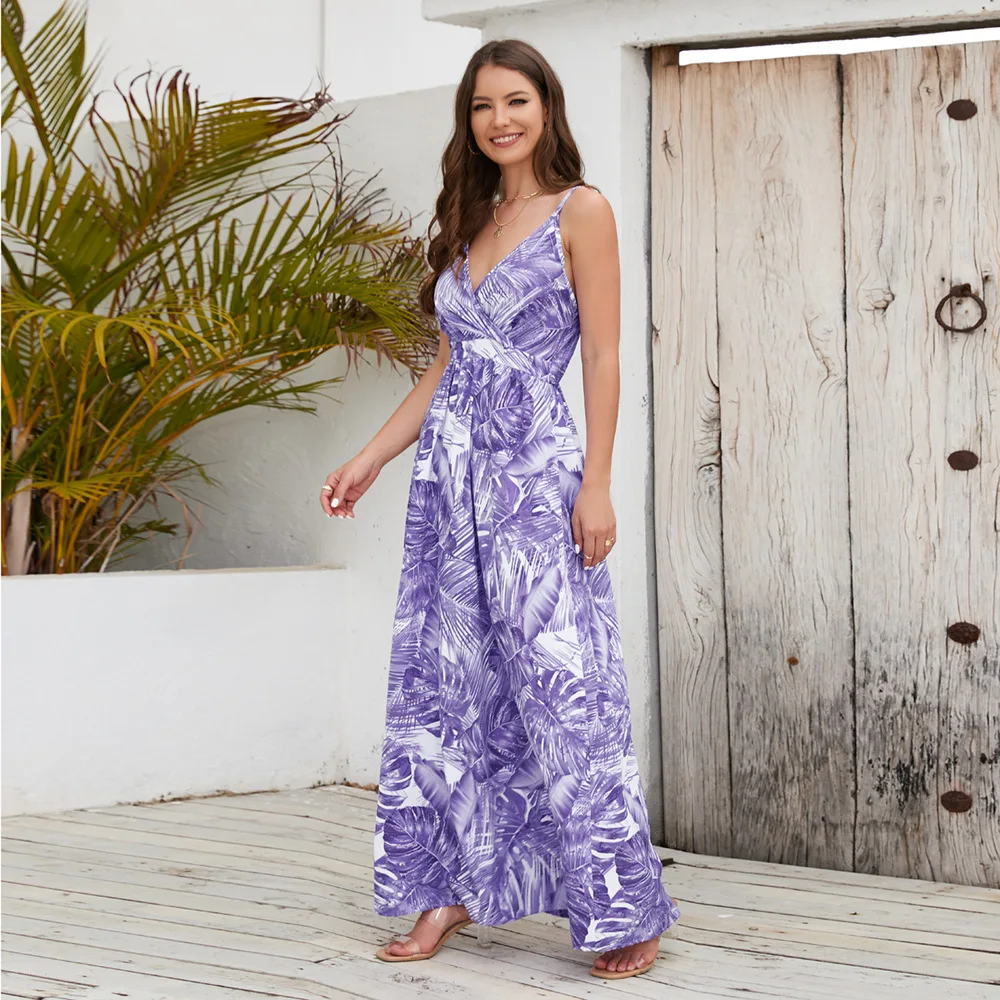 Bohemian Style Print Spaghetti Strap Dresses Women Sexy V-neck Backless Beach Vacation Long Dress Female Vestido 2025 Summer New 37 LQ479-zi-(3).jpg