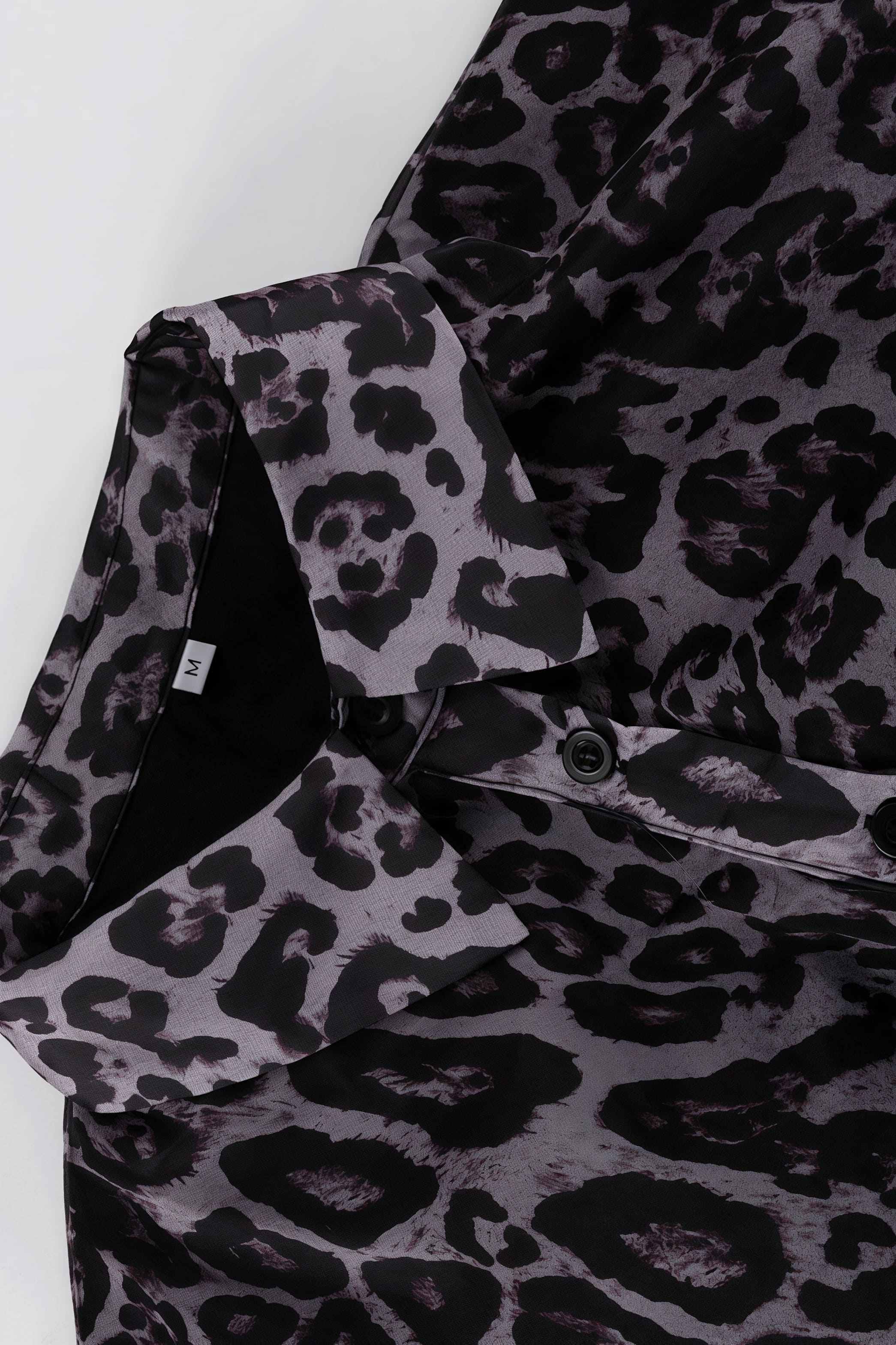 Collared Button Front Sheer Print Puff Sleeve Tiered Ruffle Mini Shirt Dress