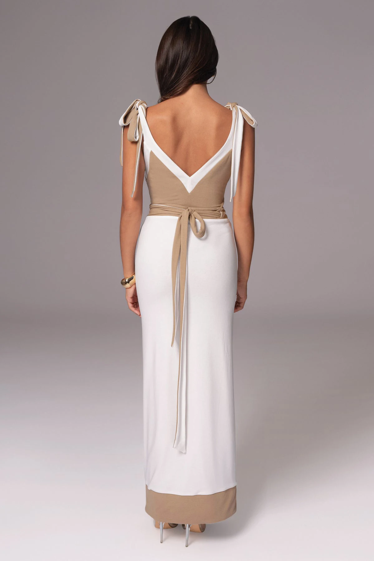 6.jpg Sexy Sleeveless Deep V Tight Bobysuit Top Skirt Two-piece Set Women Patchwork Elegant Party Autumn Winter New Set 2025