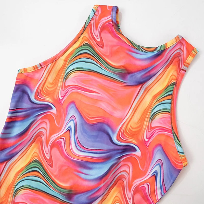 Colorful Print Romper Women Backless Sleeveless Summer Hipster Skinny Stretch Playsuit Fitness Shorts Overalls Women - Trendy and Stylish Summer Outfit 8 Colorful Print Romper Women Backless Sleeveless Summer Hipster Skinny Stretch Playsuit Fitness Shorts Overalls Women - Trendy and Stylish Summer Outfit