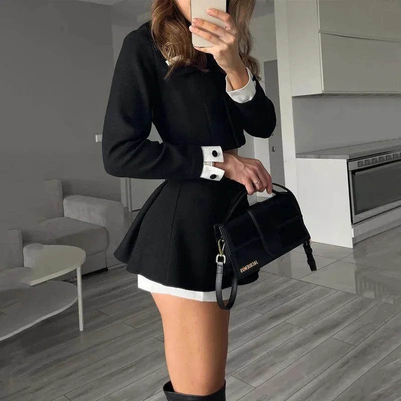 Ootddress Tweed Shorts Skirt Two Piece Set Women Elegant Long Sleeve Single Breasted Jacket Woman Shorts 2 Suits Lady Outfits 2025 9 Ootddress Tweed Shorts Skirt Two Piece Set Women Elegant Long Sleeve Single Breasted Jacket Woman Shorts 2 Suits Lady Outfits 2025