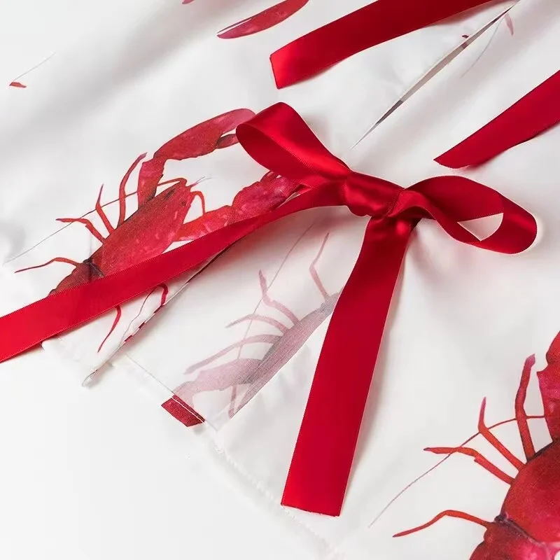 Cartoon Cray Printing Long Pants Set For Women 2025 Summer Short Sleeve Shirt High Waist Wide Leg Pant 2 Piece Sets Lady Outfits