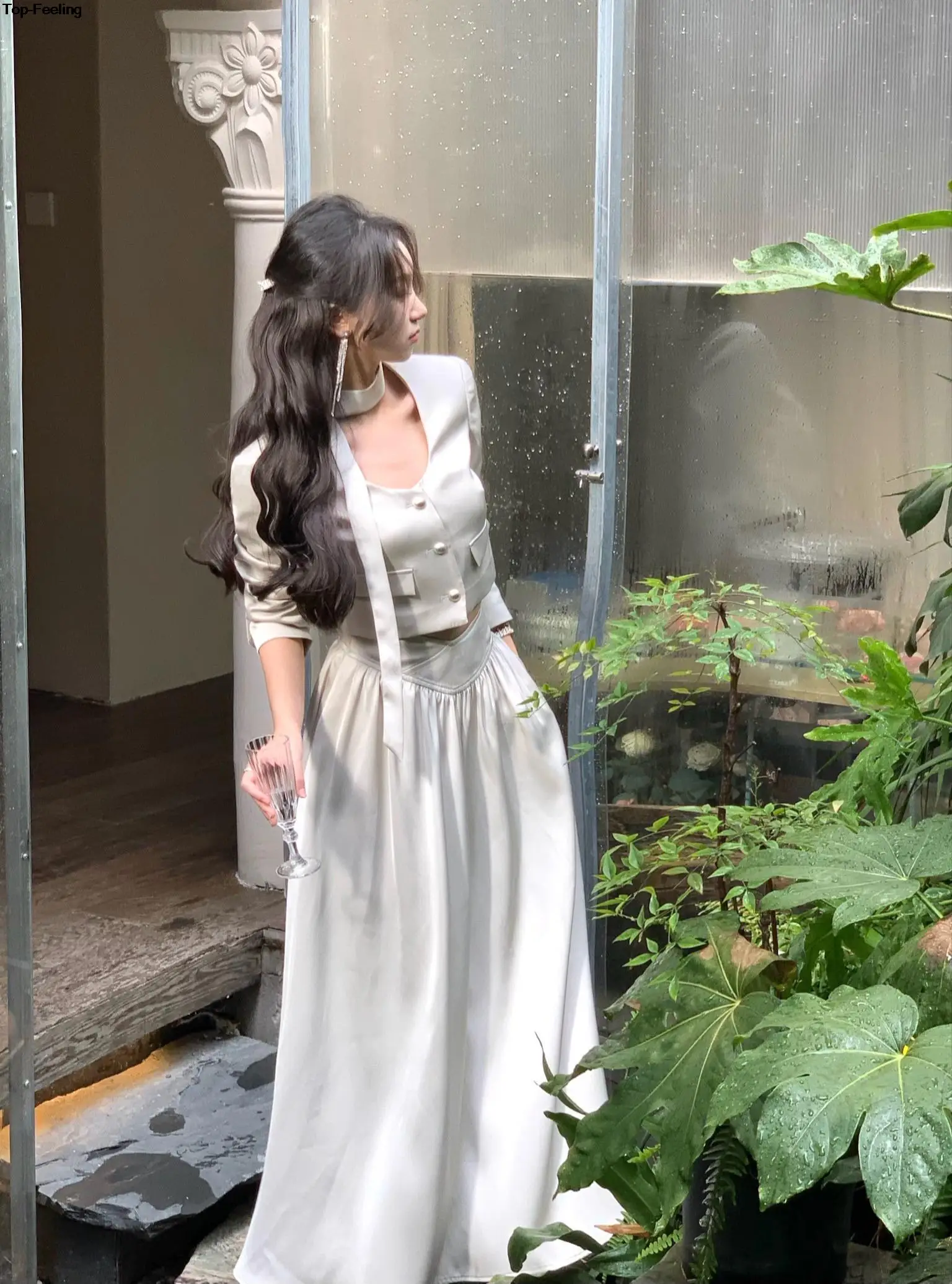 Autumn New Elegant Skirt 2 Piece Sets for Women's Korean Fashion Button Blazer High Waist A-line Skirts Suit Y2k Outfits Clothes 22 Autumn New Elegant Skirt 2 Piece Sets for Women's Korean Fashion Button Blazer High Waist A-line Skirts Suit Y2k Outfits Clothes