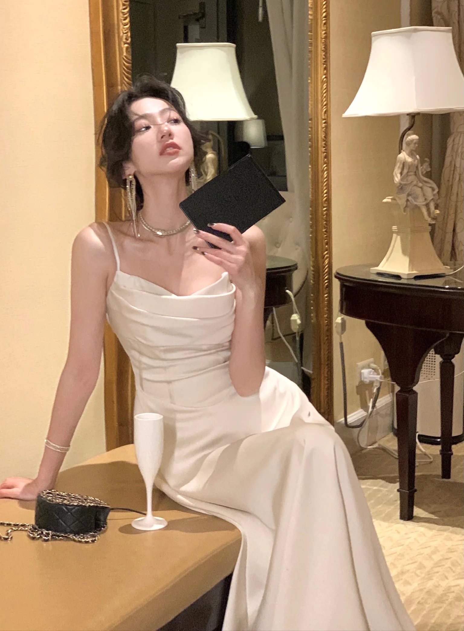 New Summer Satin Midi Dress Women Slim Spaghetti Strap Elegant Party Dresses Wedding Evening Birthday Backless Prom Robe Clothes 19 New Summer Satin Midi Dress Women Slim Spaghetti Strap Elegant Party Dresses Wedding Evening Birthday Backless Prom Robe Clothes