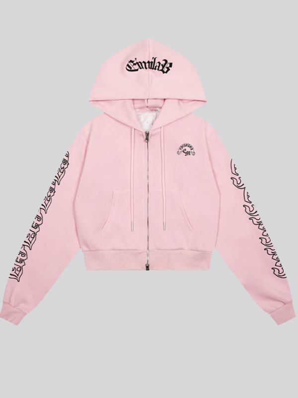 Retro Cross Letter Print Hoodie Sweatshirts