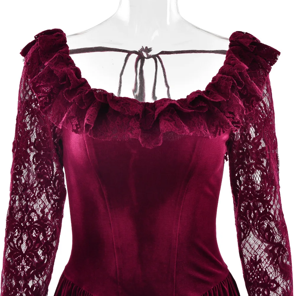 Ootddress Elegant Long Sleeve Lace Patchwork Tight Dress Women Sexy Trumpet Sleeves Slim Skirt Autumn/Winter New 2025 Vestido