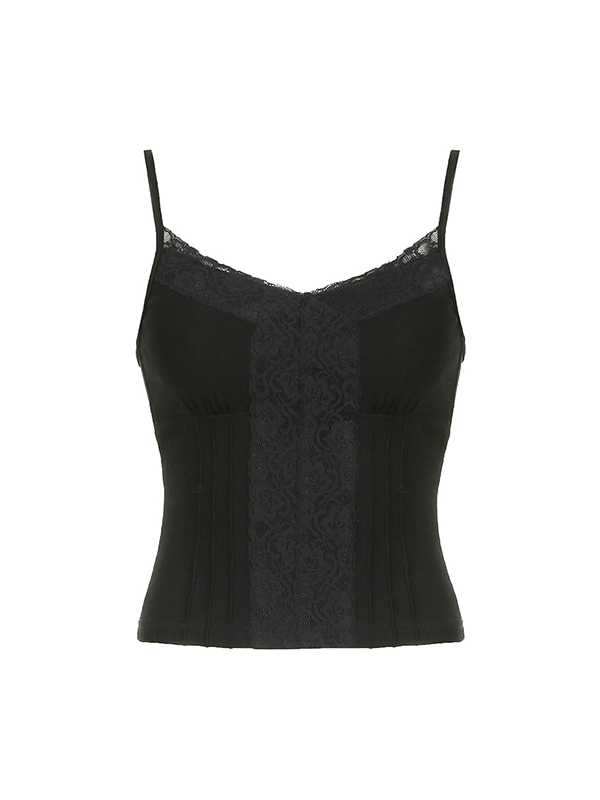 Lace V-Neck Divider Cami Top