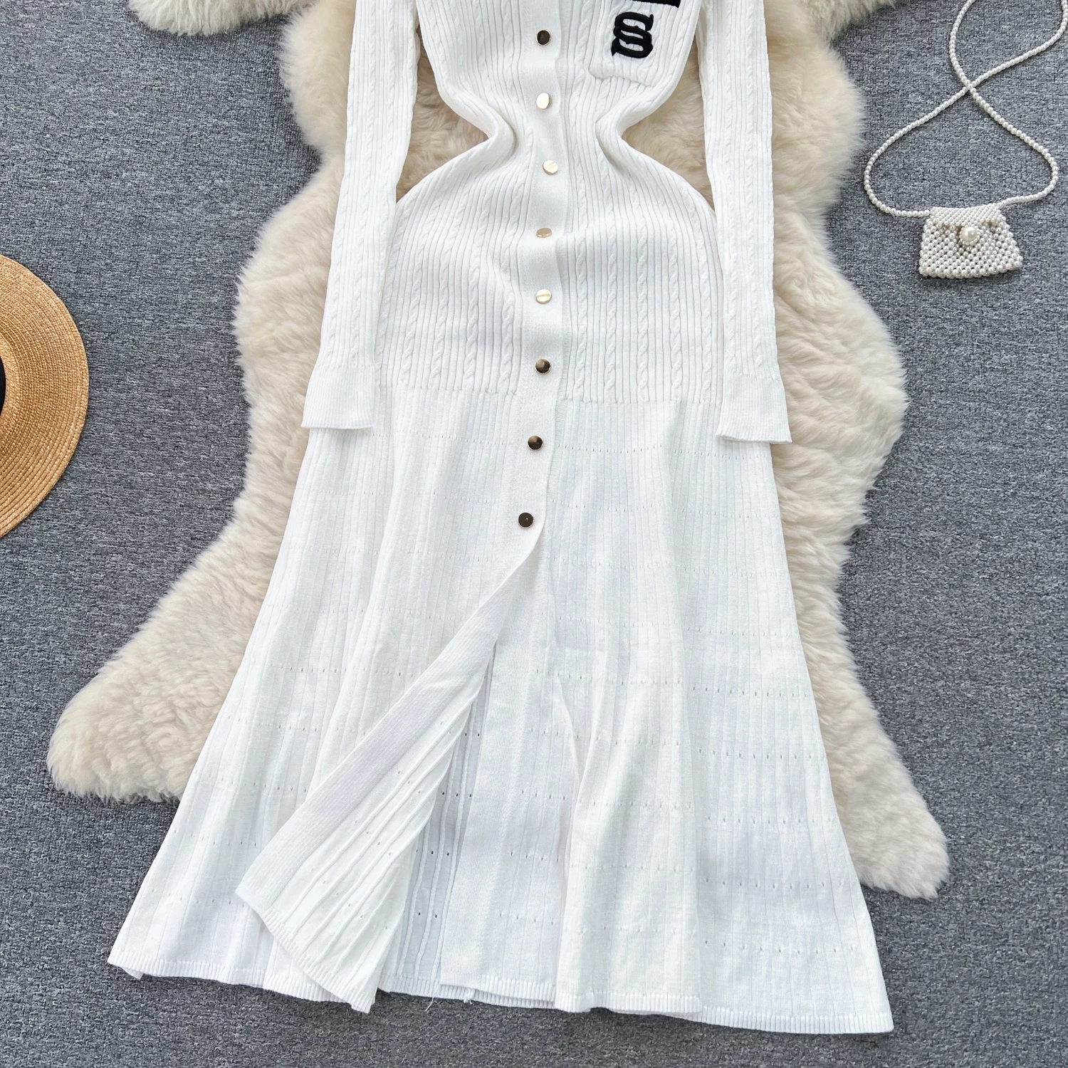 Women Elegant Knitted Dress Spring Autumn Long Sleeve Sexy V-neck Bodyon Dresses Ladies Slim A-line Single Breasted Sweater Robe 15 Women Elegant Knitted Dress Spring Autumn Long Sleeve Sexy V-neck Bodyon Dresses Ladies Slim A-line Single Breasted Sweater Robe