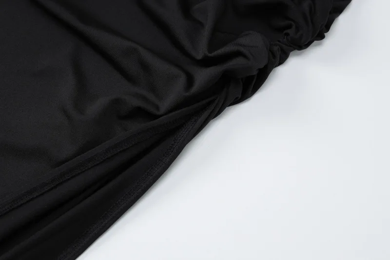 Women's Elegant O Neck Maxi Dress Short Sleeve Slim High Waist Shirring Dress Sexy Side Slit Evening Club Bodycon Dress Lady 13 Women's Elegant O Neck Maxi Dress Short Sleeve Slim High Waist Shirring Dress Sexy Side Slit Evening Club Bodycon Dress Lady