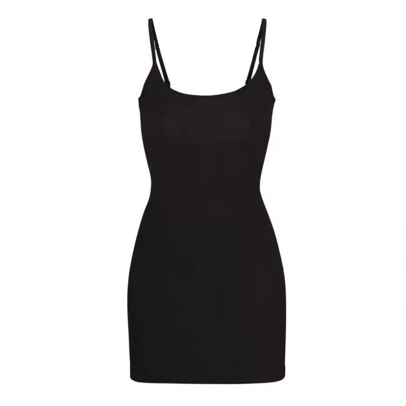 Summer New Solid Color Sundress Sexy Spaghetti Strap Camisole Mini Dress Women Club Party Dresses Bodycon Sleeveless Dress Black 15 Summer New Solid Color Sundress Sexy Spaghetti Strap Camisole Mini Dress Women Club Party Dresses Bodycon Sleeveless Dress Black