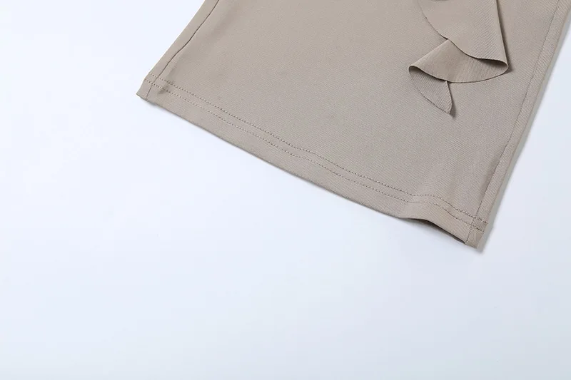 Ootddress Fashion Flower Ribbons Straight Pants For Women Solid Color Casual High Strecth Folds Patchwork Female Summer Trousers