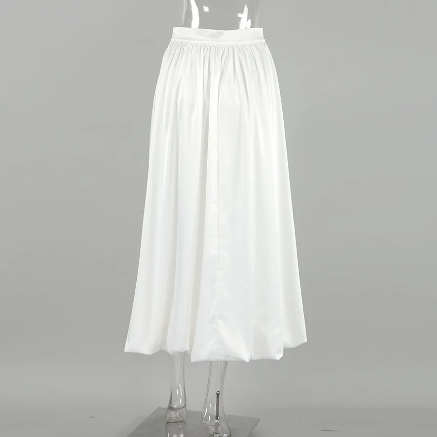 Ootddress Silk Satin White Maxi Skirt Long Ruffled Pleated Skirts Elegant Lantern Pants A-Line Silk Long Skirts For Women 2025 New 28 IMG_7500.jpg