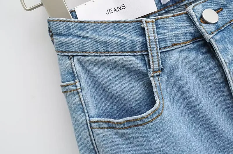 Ootddress Flare Jeans Women Summer Streetwear Bodycon Long Denim Pants 2025 Blue Elastic Fashion Y2K Trousers High Waisted Jeans