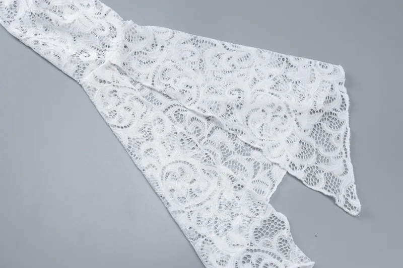 Ootddress Lace See-Through Sexy Y2k Top T-shirt Women V-Neck Patchwork Hollow Out Fashion Cropped Top Night Club Clothes Crop top