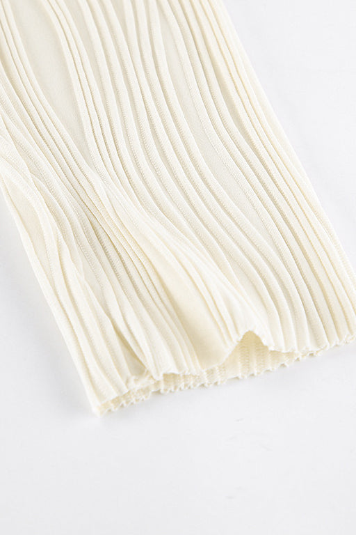 Beige Knit One Shoulder Mermaid Bodycon Dress