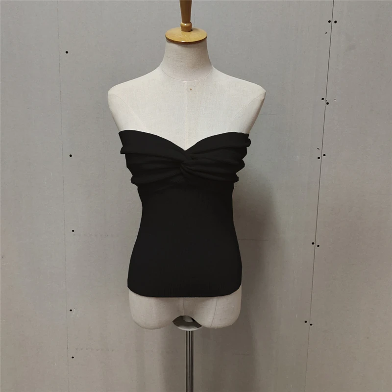 Ootddress Twist Tube Tops For Women Sexy Strapless Corset Top Tee Off-Shoulder Cute Y2k Cropped Tops Knit Bustier Summer Streetwear 8 Ootddress Twist Tube Tops For Women Sexy Strapless Corset Top Tee Off-Shoulder Cute Y2k Cropped Tops Knit Bustier Summer Streetwear