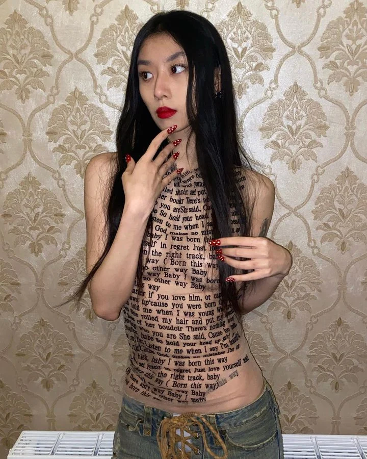 Ootddress Mesh Letter Printted T-shirt Women O-Neck See Through Sexy Tank Tops With Golve High Street Basic Slim Y2K Top Tee Shirts 13 Ootddress Mesh Letter Printted T-shirt Women O-Neck See Through Sexy Tank Tops With Golve High Street Basic Slim Y2K Top Tee Shirts