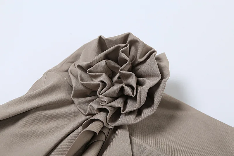 Ootddress Fashion Flower Ribbons Straight Pants For Women Solid Color Casual High Strecth Folds Patchwork Female Summer Trousers