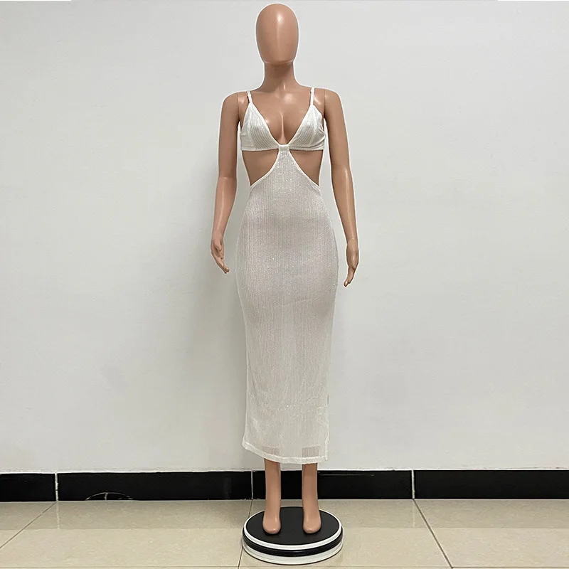 Sexy Hollow High Waist Slit Evening Dress Fashion Sequined Backless Sleeveless Elegant Party Dresses Solid Long Graduation Dress 97 Sexy Hollow High Waist Slit Evening Dress Fashion Sequined Backless Sleeveless Elegant Party Dresses Solid Long Graduation Dress