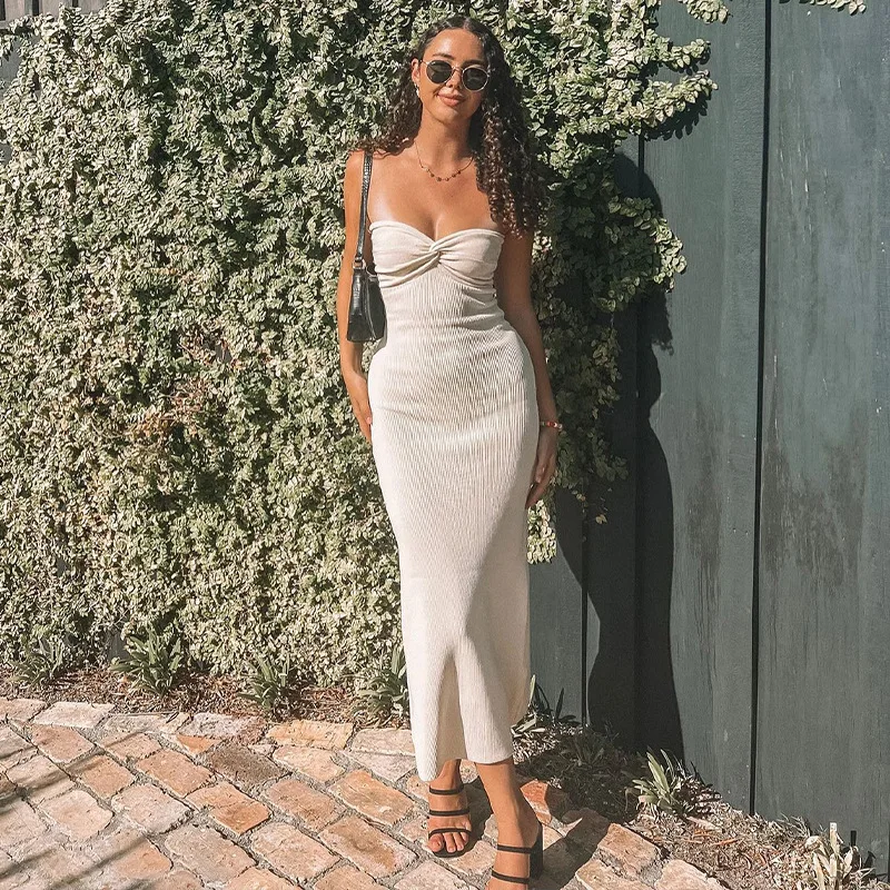 Ootddress Strapless Knit Maxi Dresses For Women Summer Beach Party Bodycon Dress Off-Shoulder Twist Knitting Evening Backless Dress 18 Ootddress Strapless Knit Maxi Dresses For Women Summer Beach Party Bodycon Dress Off-Shoulder Twist Knitting Evening Backless Dress