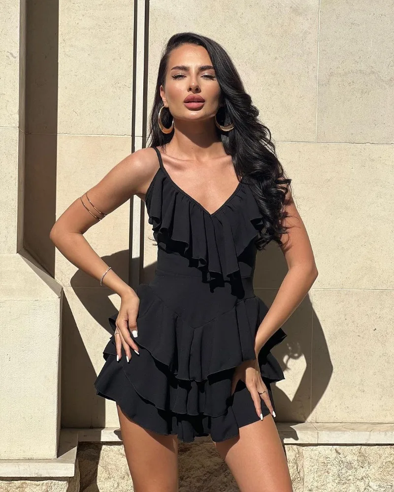 Ootddress Deep V Neck Beach Dress Women 2025 Summer Slim Pleated Ruffle Dresses Ladies Holiday Sexy Backless Maxi Dresses For Women 15 Ootddress Deep V Neck Beach Dress Women 2025 Summer Slim Pleated Ruffle Dresses Ladies Holiday Sexy Backless Maxi Dresses For Women