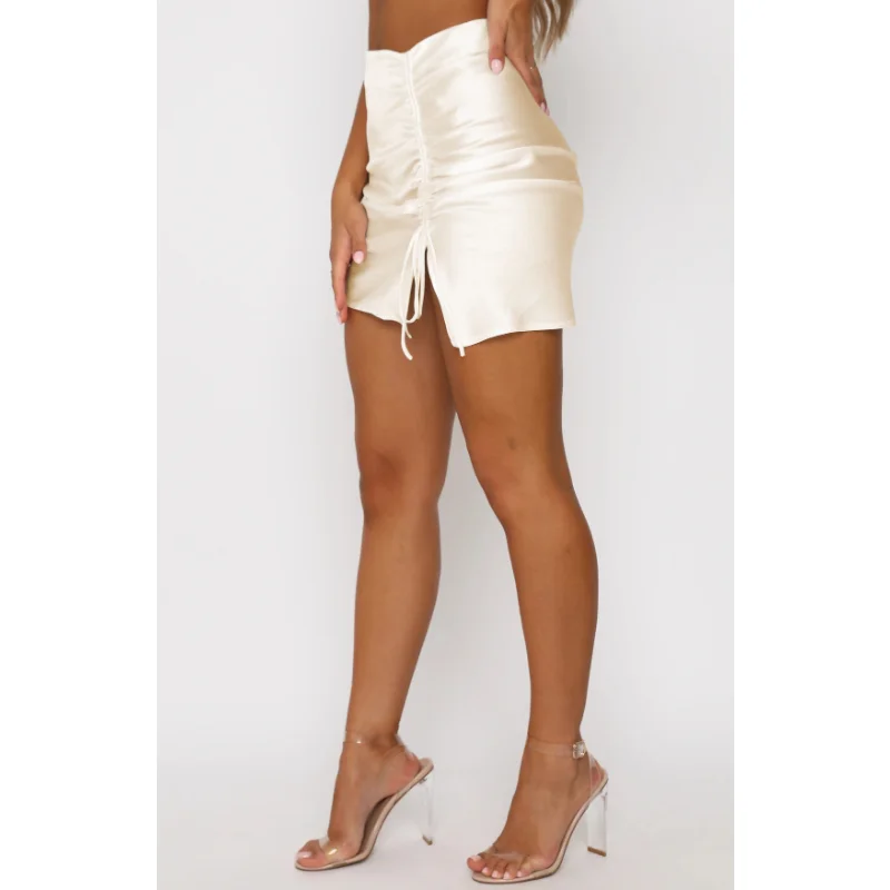 Ootddress Pleated Lace-Up Satin Mini Skirt Side Split Fashion For Women Skirt Solid High Waist Zipper Casual Outfit Ladies Skirt 29 Ootddress Pleated Lace-Up Satin Mini Skirt Side Split Fashion For Women Skirt Solid High Waist Zipper Casual Outfit Ladies Skirt