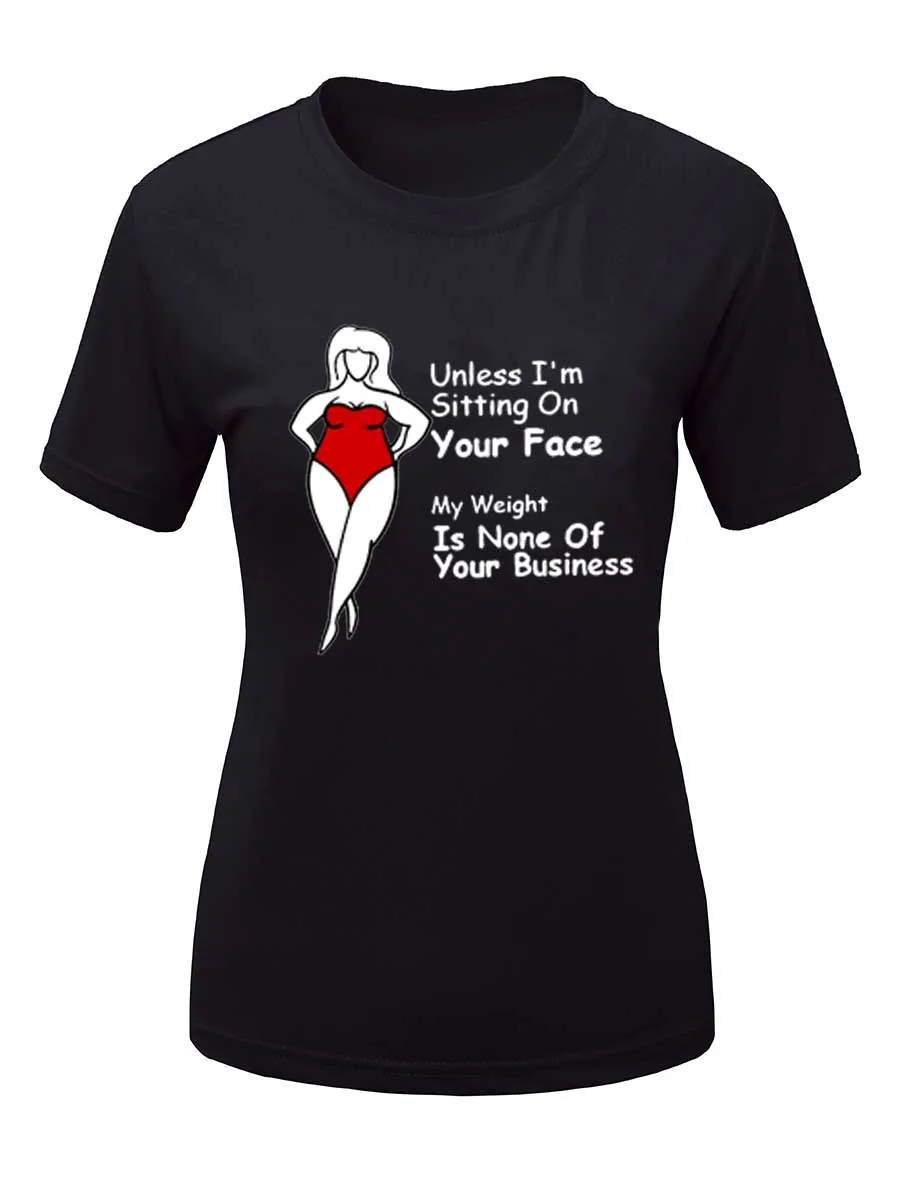 Plus Size Summer Women Lady Oversized T-shirt Black White Fashion Short Sleeve Print Graphic Tops