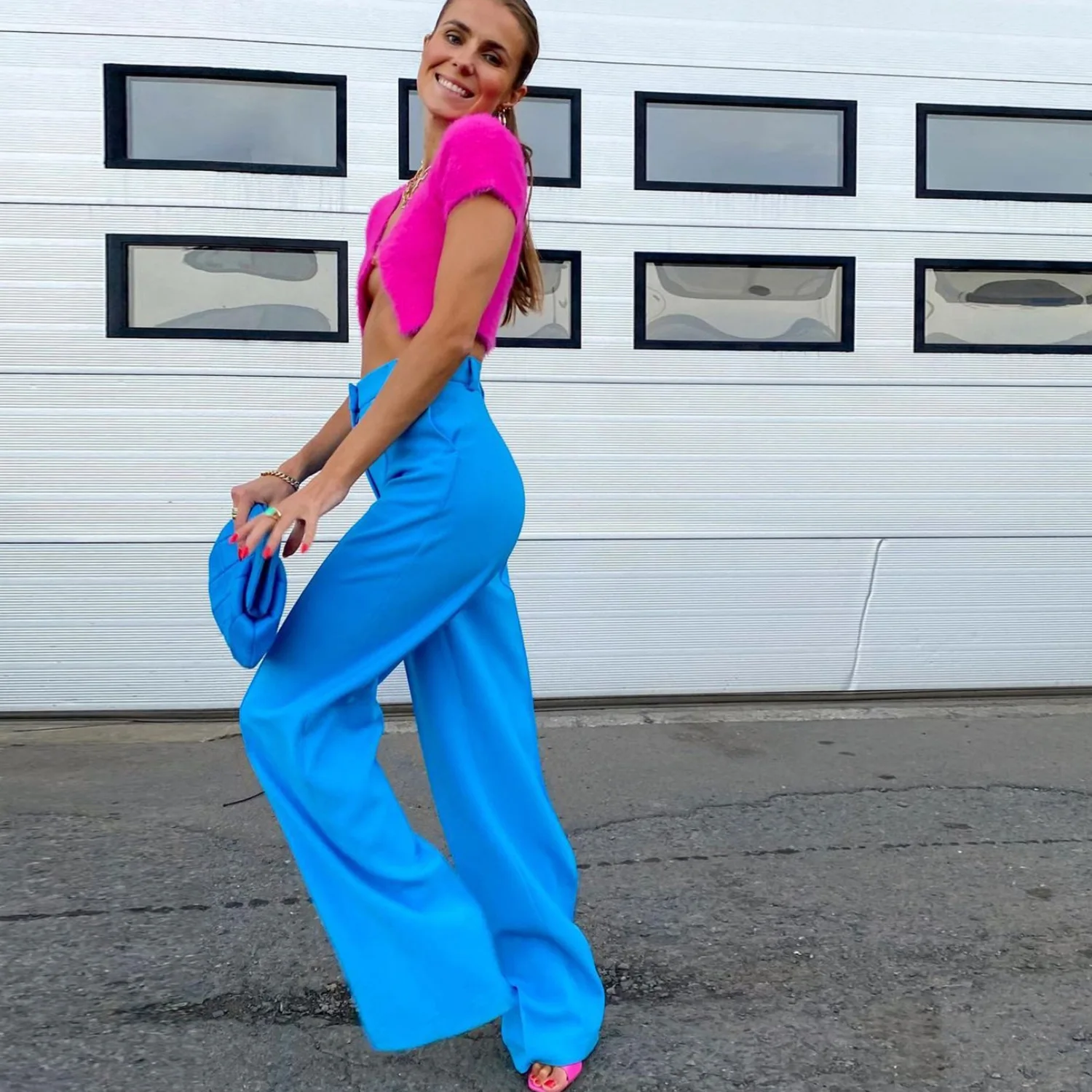 Ootddress Chic Mini Cropped Cardigan Tops Sweater Short Sleeve Knit Mohair Lady Fashion Letters Chain Tank Tops For Women New 2025