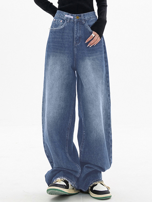 Dark Wash Vintage Baggy Boyfriend Jeans