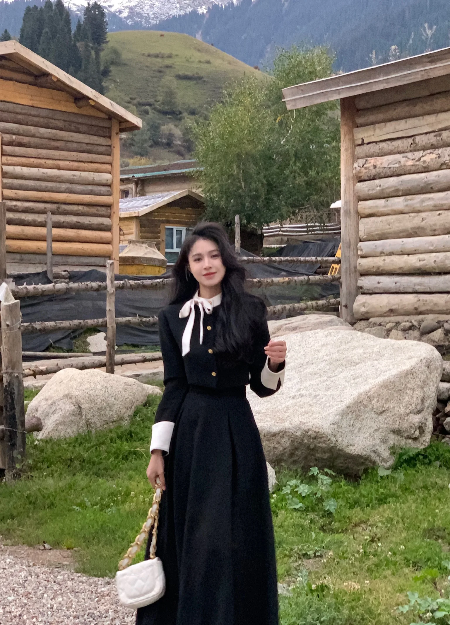 Autumn 2-piece Set Women Single Breasted Long Sleeve Cropped Jacket Pleated Long Skirt Solid High Waist Evening Party Outfits