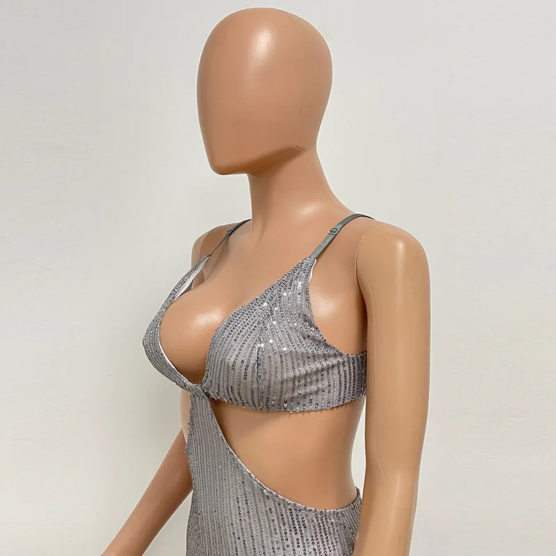 Sexy Hollow High Waist Slit Evening Dress Fashion Sequined Backless Sleeveless Elegant Party Dresses Solid Long Graduation Dress 86 Sexy Hollow High Waist Slit Evening Dress Fashion Sequined Backless Sleeveless Elegant Party Dresses Solid Long Graduation Dress