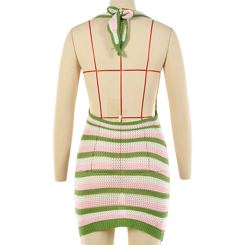Ootddress Summer Knit Backless Dress Women Beach Holiday Partywear Sexy Halter Bodycon Slim V-Neck Sleeveless Mini Dresses 2025 Hot 64 Ootddress Summer Knit Backless Dress Women Beach Holiday Partywear Sexy Halter Bodycon Slim V-Neck Sleeveless Mini Dresses 2025 Hot