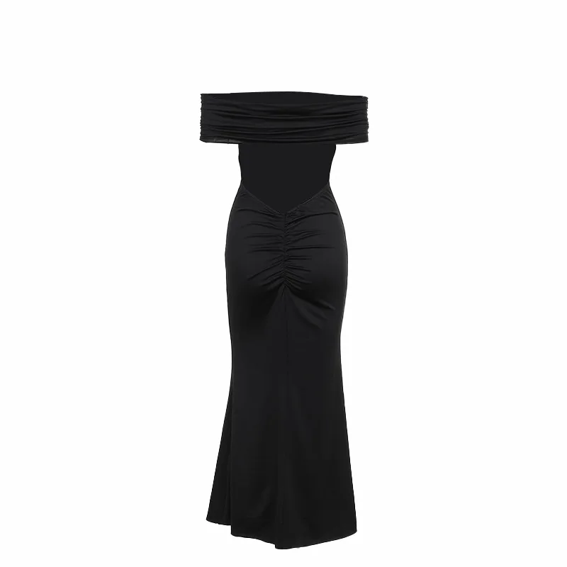 Ootddress Strapless Backless Sexy Maxi Dress For Women Black Solid Off-shoulder Sleeveless Bodycon Club Party Long Dress Elegant 16 Ootddress Strapless Backless Sexy Maxi Dress For Women Black Solid Off-shoulder Sleeveless Bodycon Club Party Long Dress Elegant