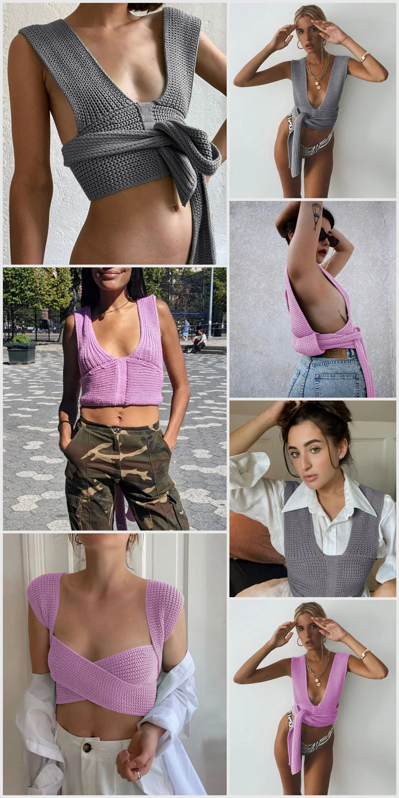 Ootddress 2025 New DIY Style Knitted Tank Top Sweater Female Streetwear Fashion High Waist Camisole Women Sexy Backless Bandage Tops 20 Ootddress 2025 New DIY Style Knitted Tank Top Sweater Female Streetwear Fashion High Waist Camisole Women Sexy Backless Bandage Tops