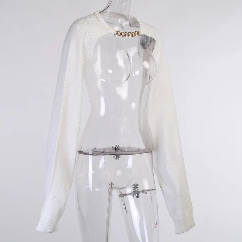 Ootddress White Women Sweater Shrugs Cropped Top Full Lantern Sleeve Knitwear Pullover Sexy Summer High Street Outwear 2025 Spring 49 Ootddress White Women Sweater Shrugs Cropped Top Full Lantern Sleeve Knitwear Pullover Sexy Summer High Street Outwear 2025 Spring