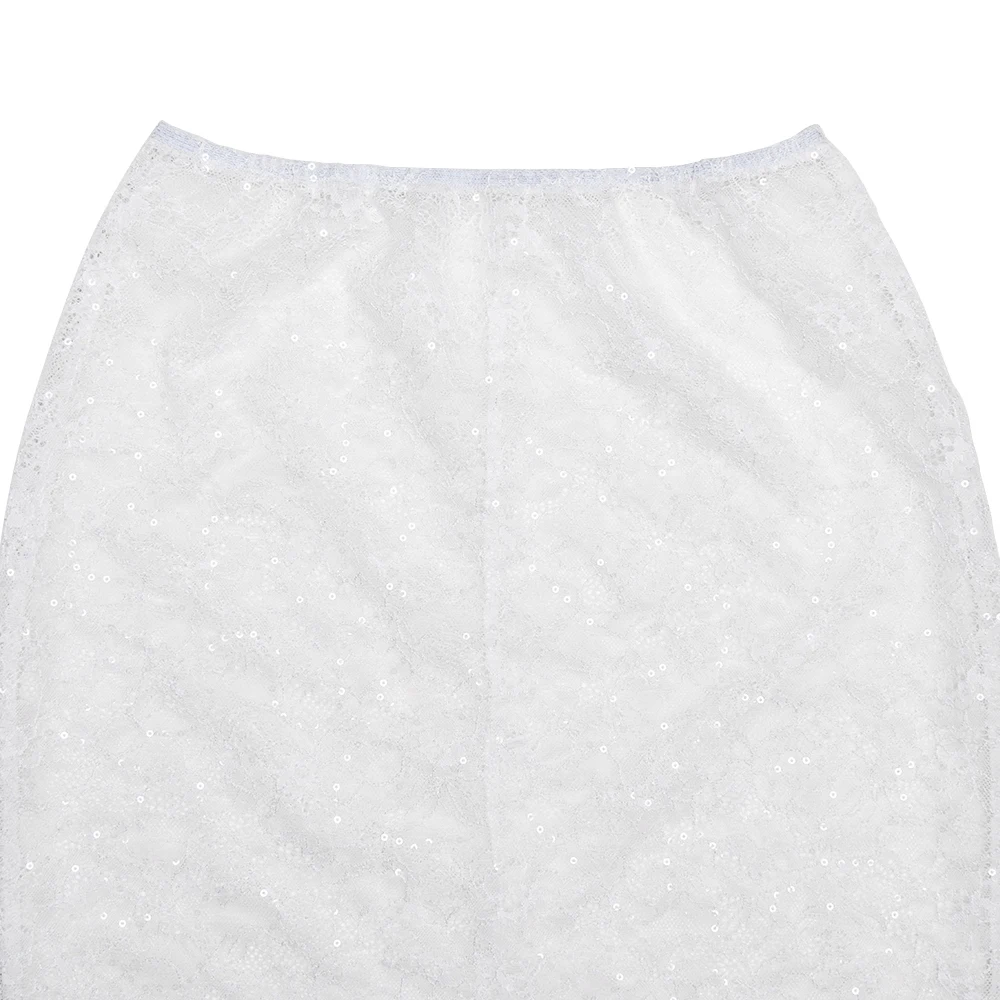 Ootddress Sexy Lace Patchwork Bodysuit Long Skirt Set Women Zipper Tight Top Split Half Skirt See Through Two-piece Fall New