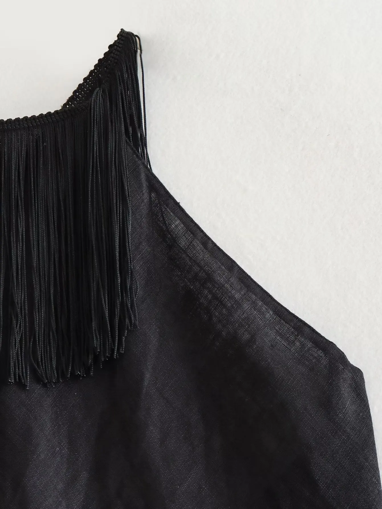 Ootddress Tassel Hollow Out Maxi Skirt Sets Female Black Summer Sexy 2 Piece-Set Backless Lace-Up Crop top And Long Skirt Outfits