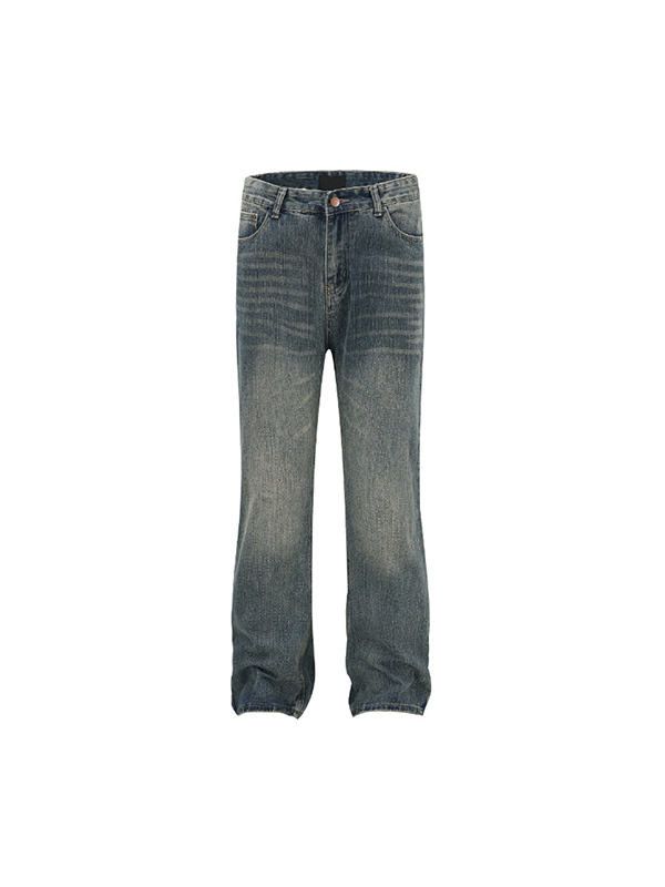 Tide Wash Distressed Flare Jeans