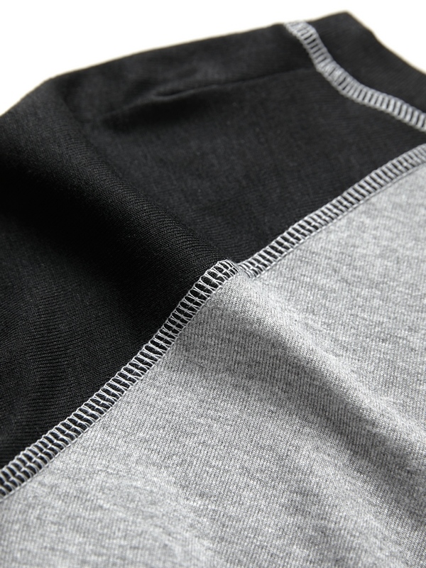 Raglan Contrast Color Slim Long Sleeve Tee