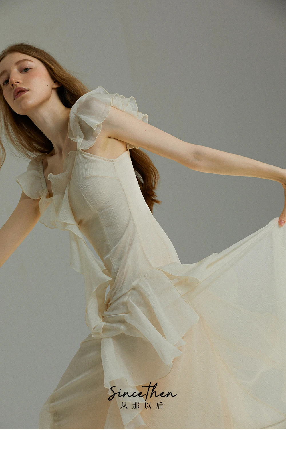 French Elegant Ruffles Midi Dress Women Summer New Sleeveless V-neck Holiday Beach Style A-line Party Prom Robe Vestido Mujer 26 French Elegant Ruffles Midi Dress Women Summer New Sleeveless V-neck Holiday Beach Style A-line Party Prom Robe Vestido Mujer
