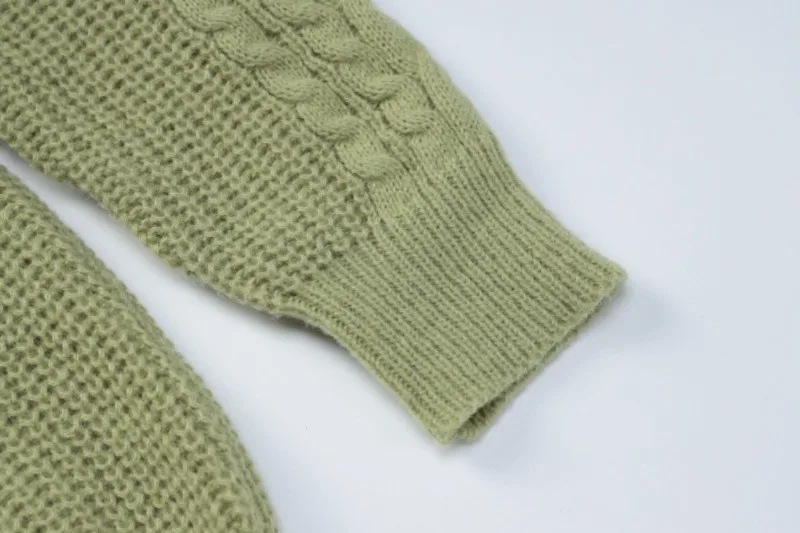 Ootddress Knitted Hoodies Sweater Women Loose Long Sleeve Autumn Pullover Woman Street Casual 2025 Baggy Coat Female Winter Clothes