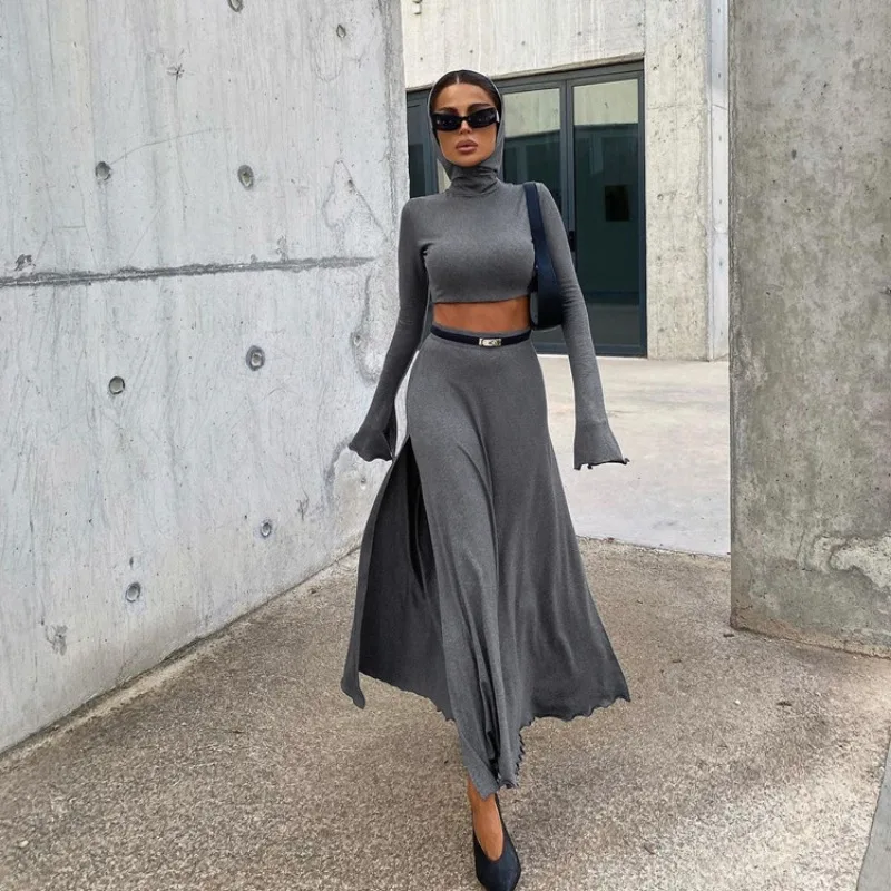 Ootddress Loose Side Slit Skirt Two Piece Sets Womens Outfits 2025 Women Dress Sets Short Long Sleeve Hoodies And Skirts Suit Femme 20 Ootddress Loose Side Slit Skirt Two Piece Sets Womens Outfits 2025 Women Dress Sets Short Long Sleeve Hoodies And Skirts Suit Femme