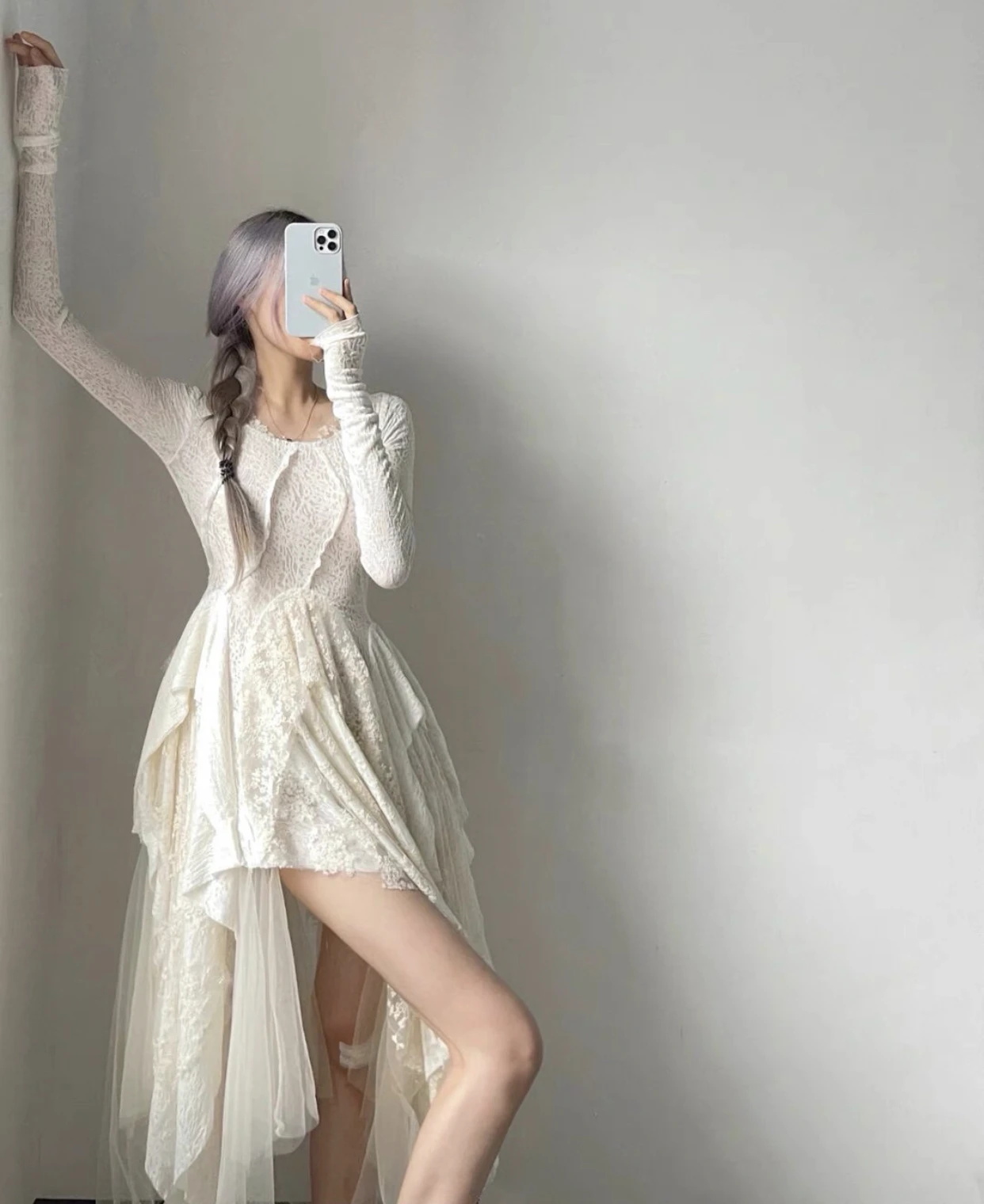 French Vintage Elegant Lace Dress Women 2025 Spring Summer New Irregular Splicing Long Bridesmaid Evening Party Dress Prom Robe