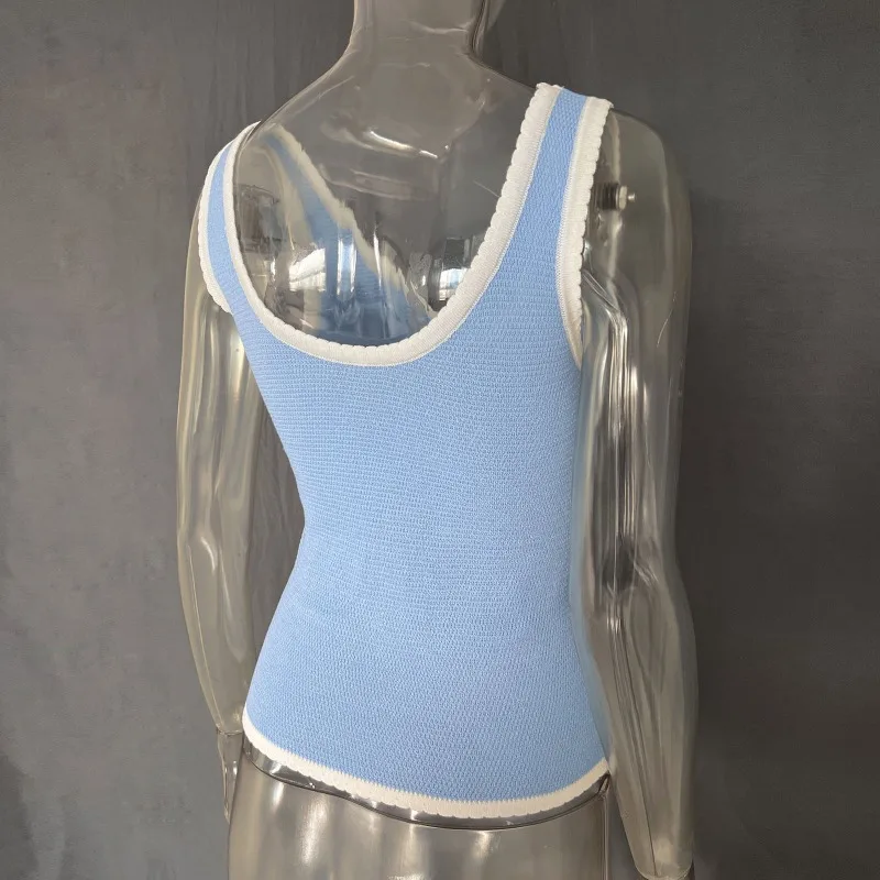 Ootddress Retro Deep V Neck Crop Top Women Y2k Ruffle Vintage Tank Tops Womens Tie Up Bow Knitted Woman Backless Cute Tops 2025 New