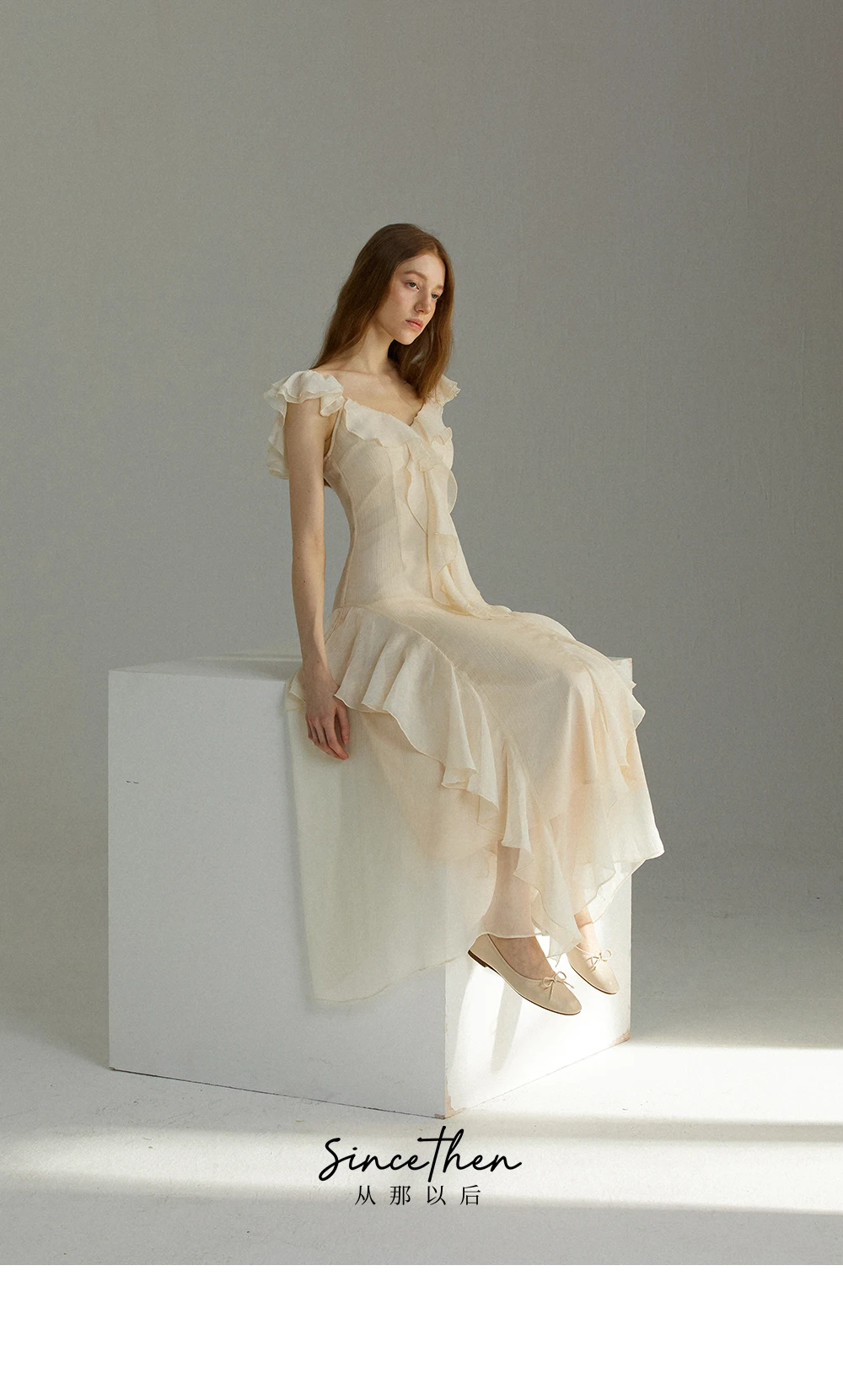 French Elegant Ruffles Midi Dress Women Summer New Sleeveless V-neck Holiday Beach Style A-line Party Prom Robe Vestido Mujer 16 French Elegant Ruffles Midi Dress Women Summer New Sleeveless V-neck Holiday Beach Style A-line Party Prom Robe Vestido Mujer