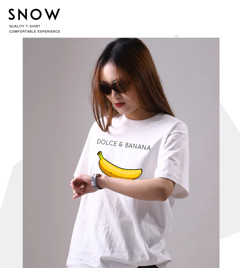 Dolce Banana Anime Printed T Shirts Womens Creativity Breathable Tshirts Fashion O-Neck Shirts Cartoons Brand Female Tops 5 Dolce Banana Anime Printed T Shirts Womens Creativity Breathable Tshirts Fashion O-Neck Shirts Cartoons Brand Female Tops